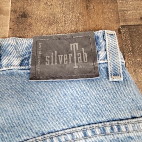 Levis Silver Tab Straight + Loose Boys Youth 8‎ XS Denim Blue Jeans Casual - Picture 7 of 12